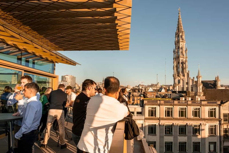 Brussels: The Belgian Beer World Experience & Beer Tasting - The tastings: two sample glasses before the rooftop