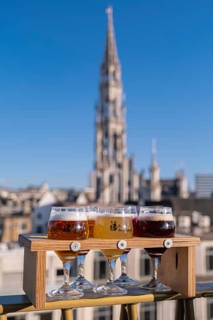 Brussels: The Belgian Beer World Experience & Beer Tasting - Skybar Beerlab on the roof: the included beer with the Brussels view